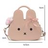 Kawaii Miffy  Handbag Premium Texture Cute 3D Bunny Shape Crossbody Bag Sweet Cartoon Single Shoulder Tote Versatile Gift