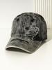 New Men's and Women's Couples Personalized Ripped Baseball Cap Washed Denim Curved Brim Duck Tongue Sun Hat Outdoor Travel