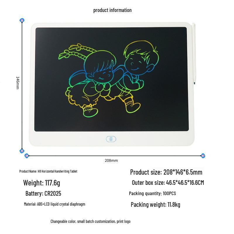 Children's LCD Vertical & Horizontal Writing Tablet - Drawing & Writing Board with European Standard Qualification.