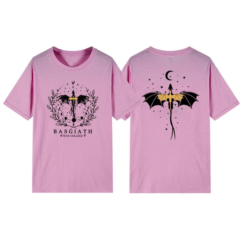 T-shirt double face du Basgiath War College T-shirt Fourth Wing T-shirt Sorrengail violet T-shirts pour femmes Haut à manches courtes T-shirt Bookish