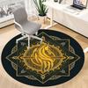 1PC Horse Mandala Office Round Area Rug, Mat Suitable For Office, Under Office Chairs Bedroom Living Room Home Decor, Room Deco