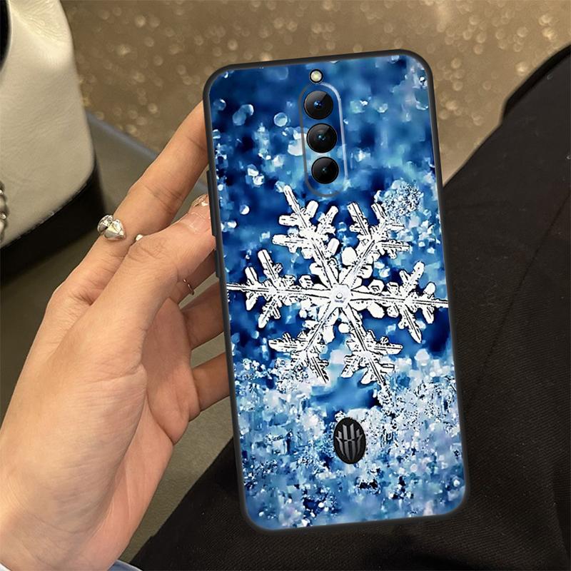 Snow Snowflake Winter Case For ZTE Nubia RedMagic 6 7 6S 7S Pro 6R RedMagic 10 Air 9 8 8S 9S 10S 11 Pro Plus Cover