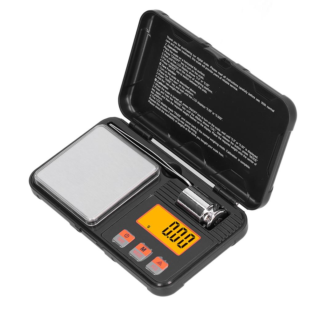 200g/0.01g Jewelry Scale LCD Display Mini Portable Electronic Balance Scale with Weight Tweezers