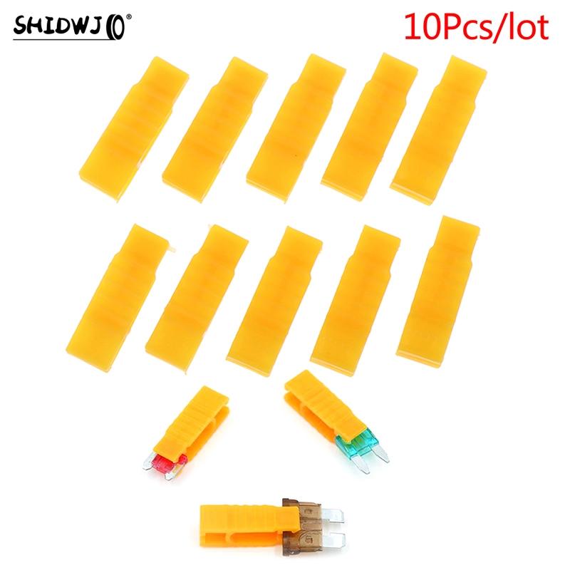10pcs/set High Quality Yellow Fuse Clip Tools Car Fuse Traction Automobile Fuse Puller Accessories