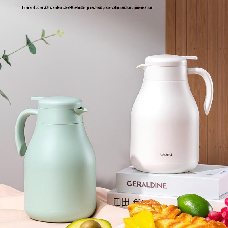 Deli LL101-W Stainless Steel Insulated Pot