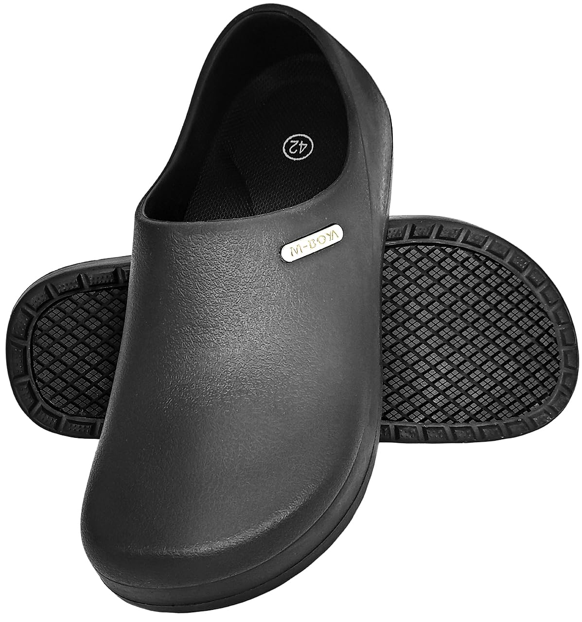 

Поварская обувь Myton, Черная, Рабочая обувь для кухни, Нескользящая, Водонепроницаемая, Легкая, Нескользящая, для мужчин и женщин, BMS#122 (Черный, 37см, 24.0см)