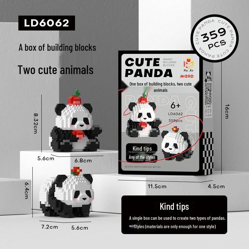 Panda Building Blocks - Girl's Birthday Gift | Educational Assembled Toy | Compatible with Lego