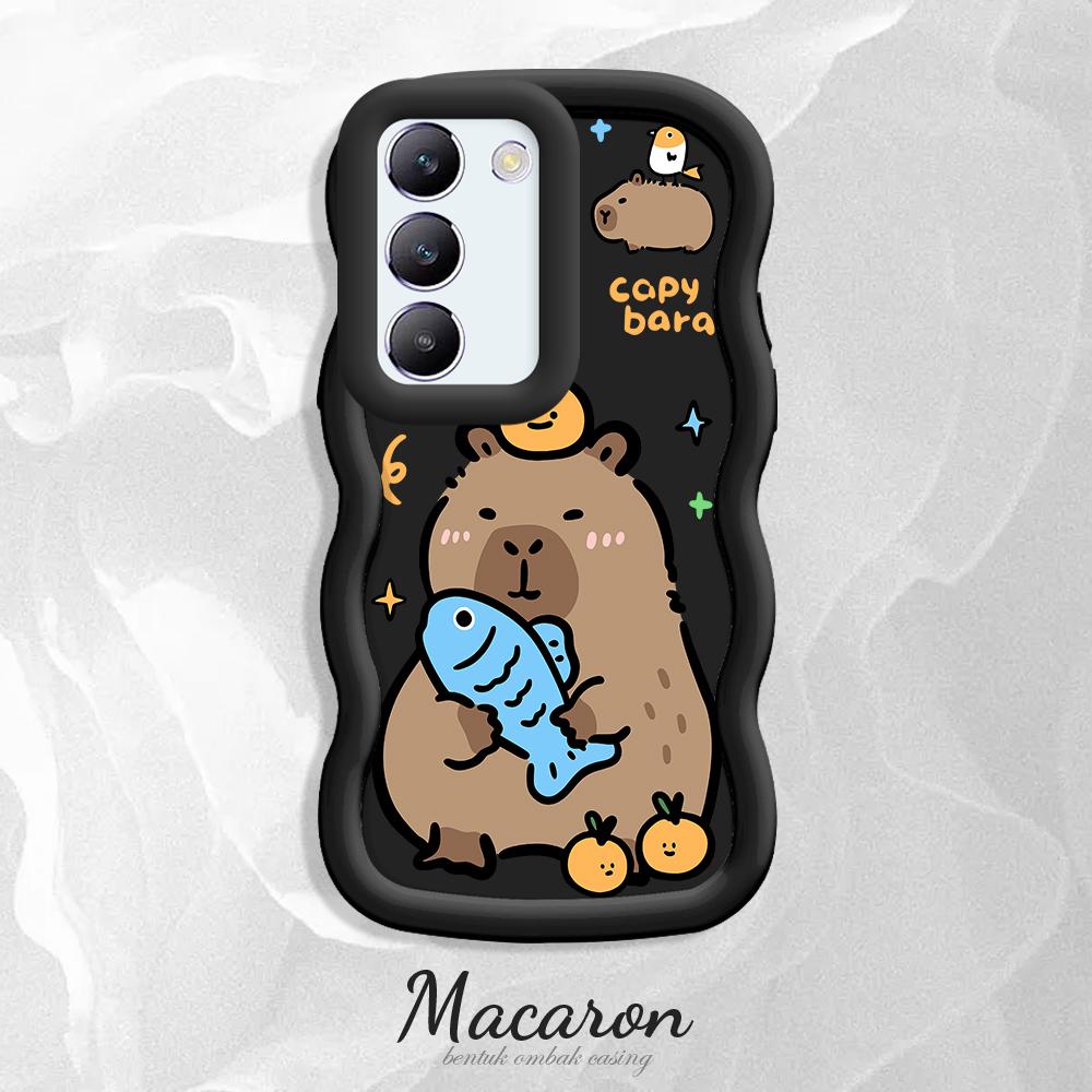 Gemaltes Muster Big Wave Edge Weiches Silikonmaterial Macaron-Telefongehäuse Stoßfestes Schutzgummigehäuse für OnePlus Vivo Motorola Moto