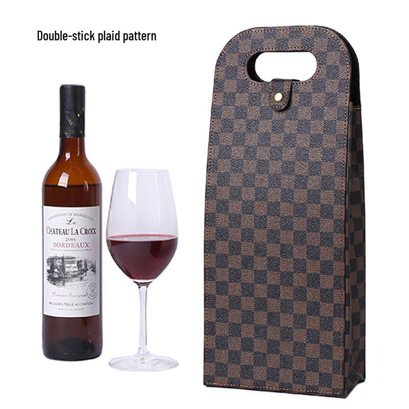 Borsa Portabottiglie da Vino in Pelle - Scatola Regalo Singola o Doppia