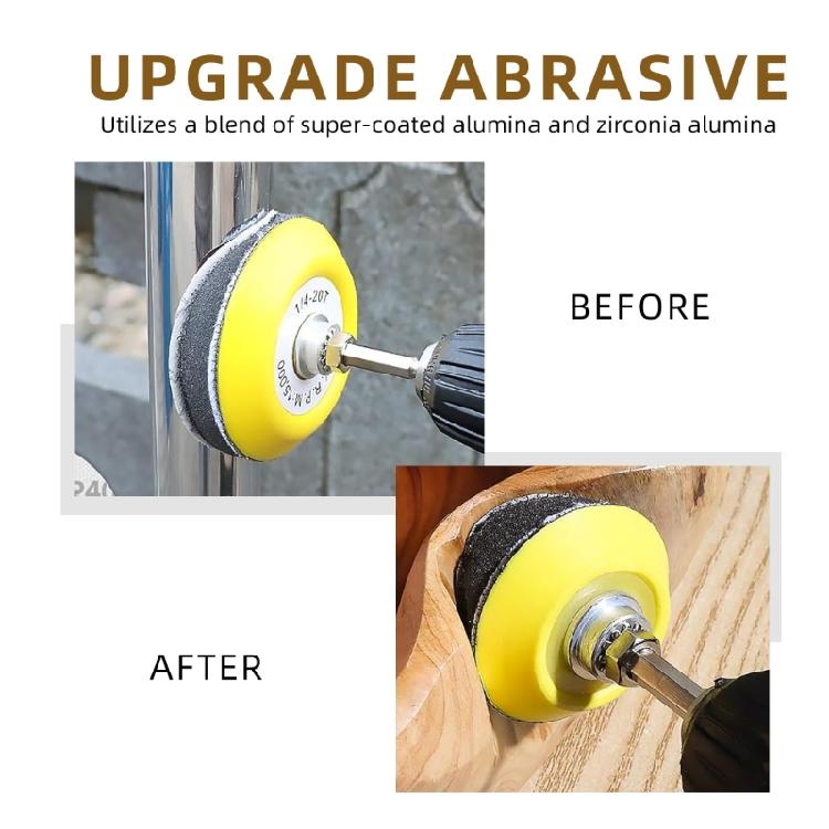 Gold Hook and Looping Sanding Discs with Backing Pad Assorted for Polishing and Sanding Car Metal Wood Drill Sanders