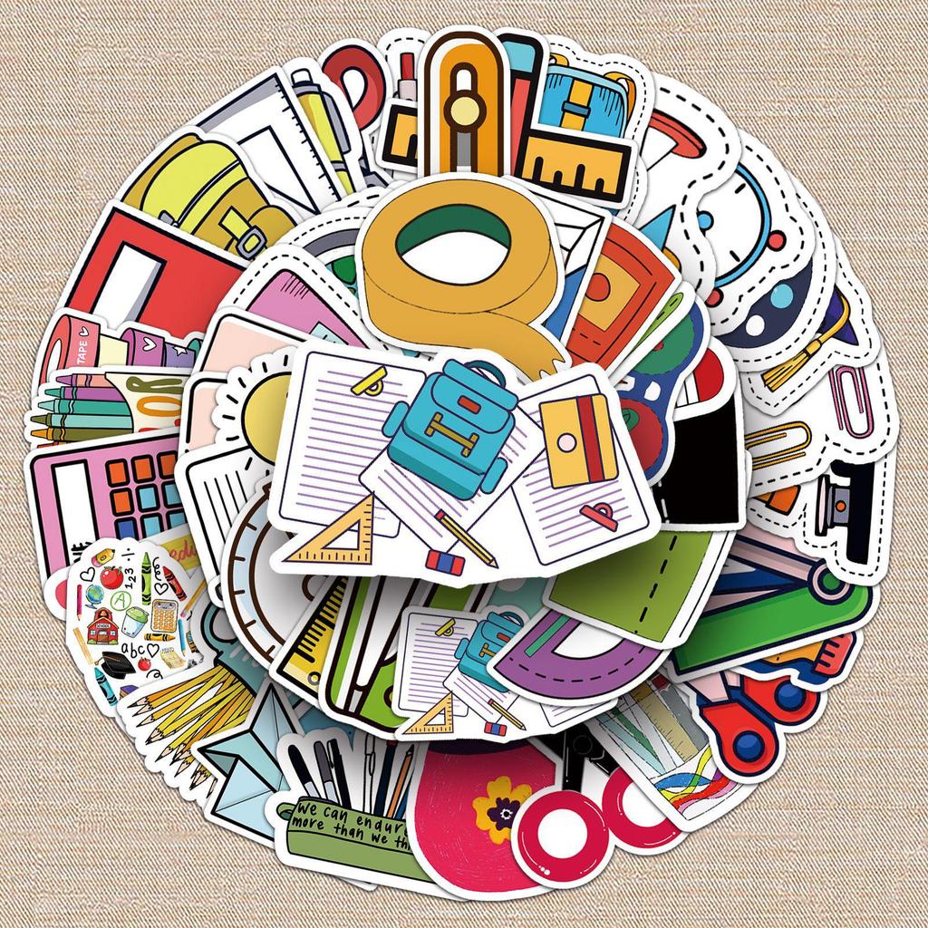 Cartoon DIY Sticker Set: 100 Sheets for Suitcase, Phone, Fridge, Guitar, Car & More