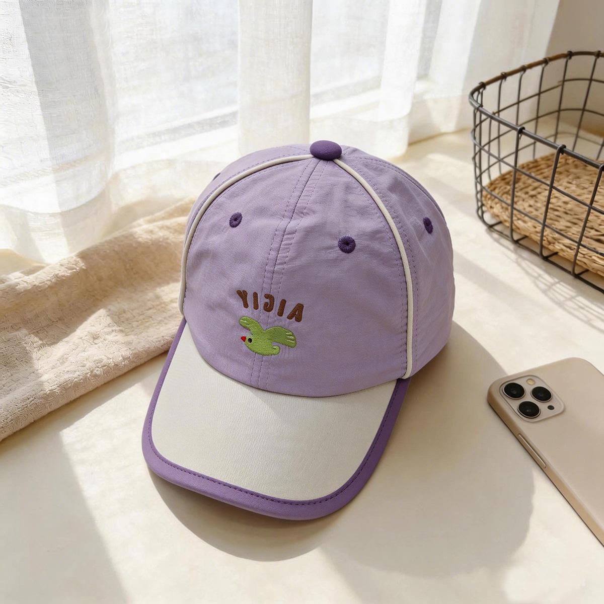 

Children Quick Dry Hat 50-54cm Spring Summer Simple Boys Baseball Cap Stylish Personality Girls Visor Sun Hat Sunscreen Cap 50-54cm фіолетовий