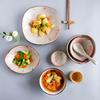 Ceramic Dinner Plates Japanese Kitchen Household Dessert Plate Candy Dish Salad Bowl Fruit Bowl Microwave Kitchen Tableware