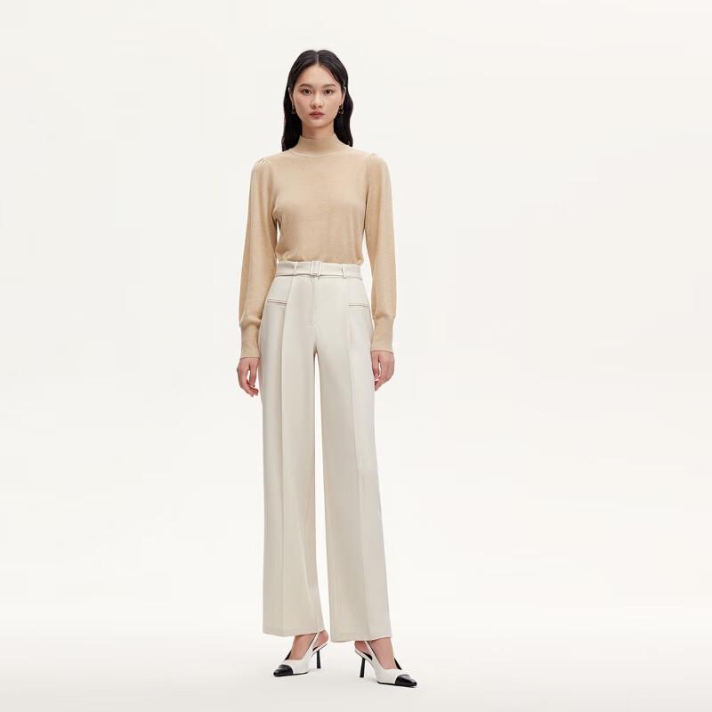 VEROMODA Women's High-Neck Lantern Sleeve Knit Sweater