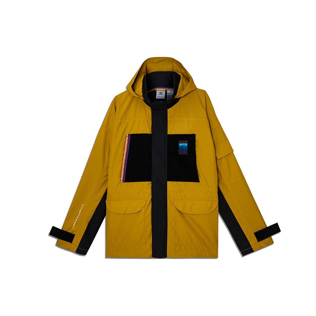 Adidas Originals Adv Jacket Colorblock Windproof Hooded Sport Men Jackets Spice-Yellow GV0928