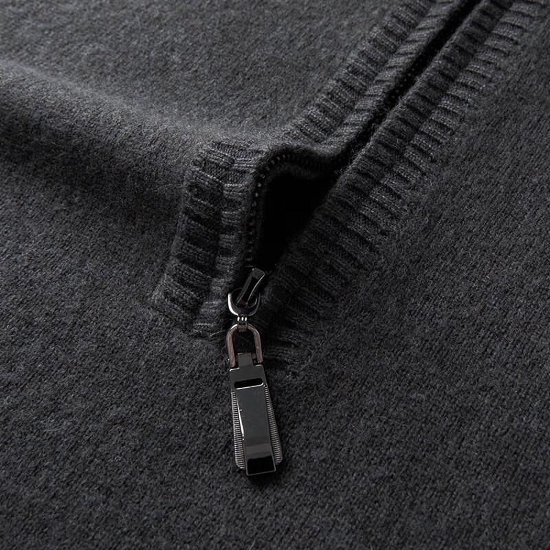 JOW Men's 10% Cashmere Blend Half-Zip Wool Sweater