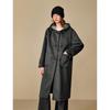 Inman Women's Pure Wool Hooded Long Double-faced Coat