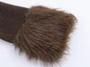 European & American Women's Fashion Faux Fur Patchwork Knit Jacket