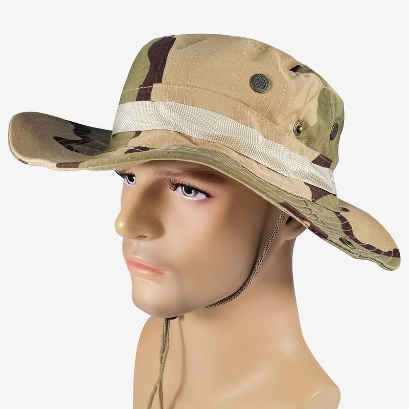 

Камуфляжная шляпа буни для военных фанатов, уличная шляпа рыбака с широкими полями, летняя дышащая солнцезащитная шляпа с круглыми полями, тактическая шляпа для пеших походов и рыбалки для мужчин Sansha Upgrade Edition Single Hat 1 piece