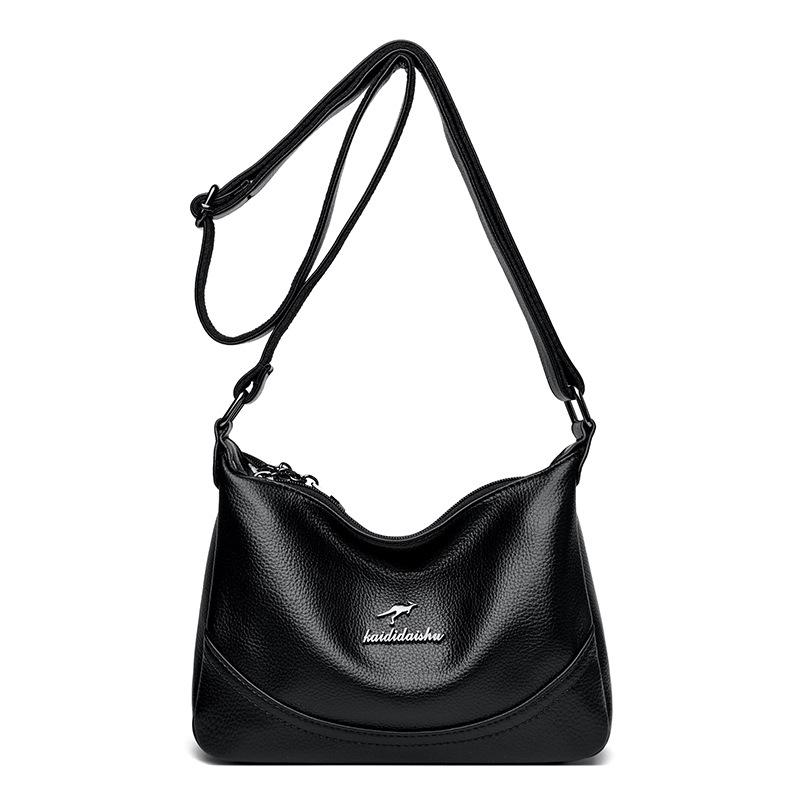 Women's bag new urban simple messenger bag soft leather simple shoulder medium and old handbag