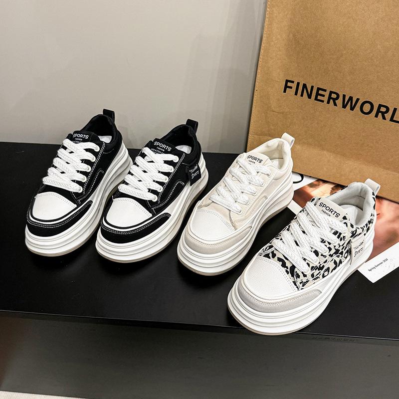 Customized running little white sports shoes women's 2025 new autumn thick-soled heightening dad shoes versatile and popular casual shoes