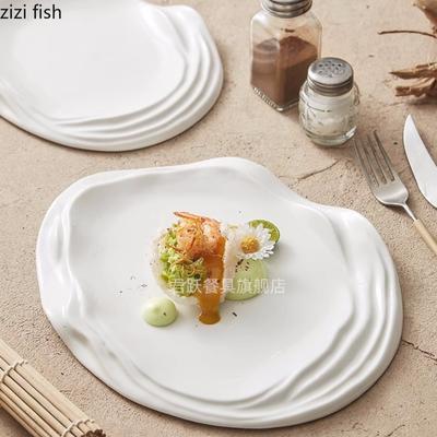 Beyaz Seramik Yemek Tabağı Eliptik Suşi Tabağı Dim Sum Tabağı Batı Tarzı Biftek Tabakları Sting Disk Tatlı Tabakları Meyve Kasesi