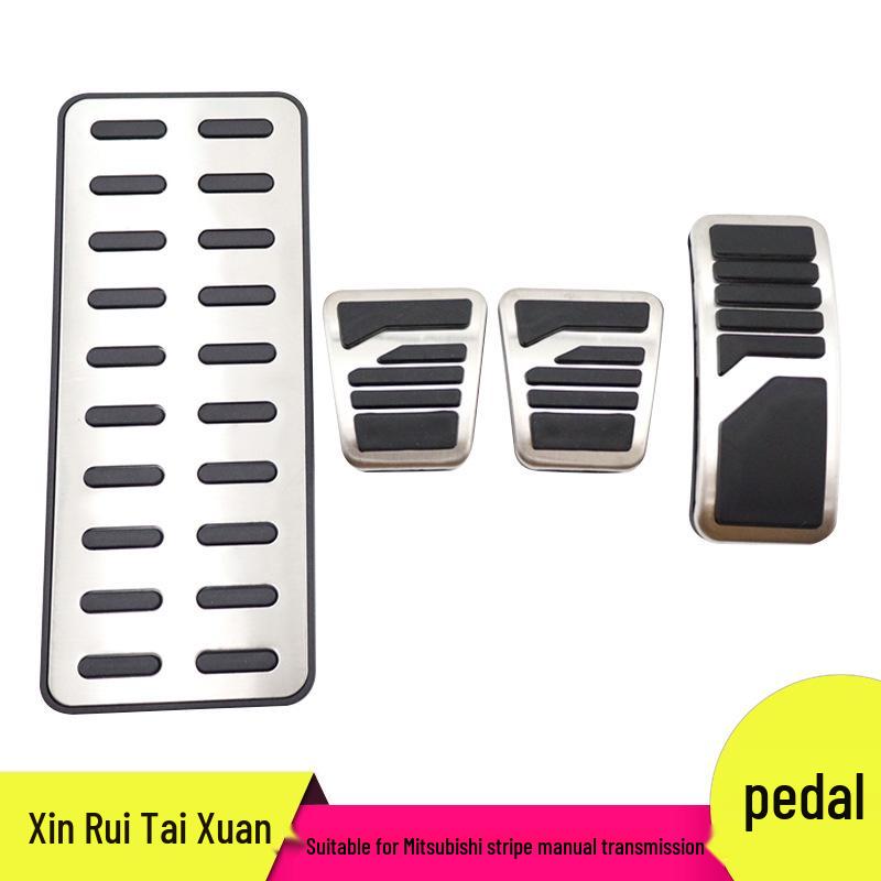 

Mitsubishi Stripe Style Non-Slip Brake & Accelerator Pedal Covers Aluminum Alloy + Hard Rubber