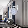 Double Sided Round Wall Mount Station Clocks Watchs Double Face Wall Clock Vintage Retro Home Decor Metal Frame Glass Dial Cover