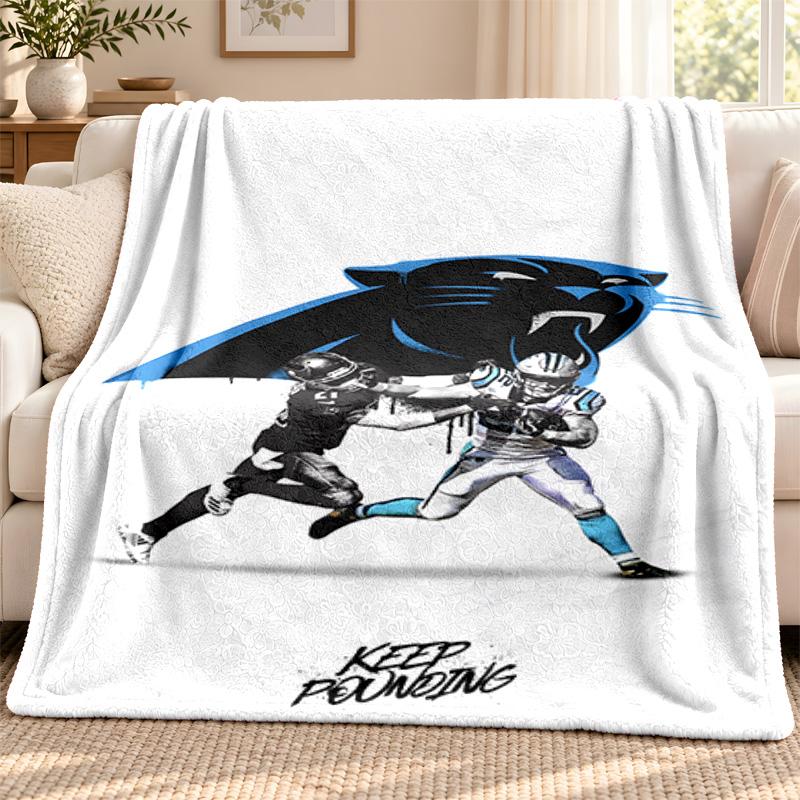 Carolina Panthers blanket Flannel Blanket Soft Cozy Plush Throw for Sofa Bed Lightweight Home Decoration Outdoor camping