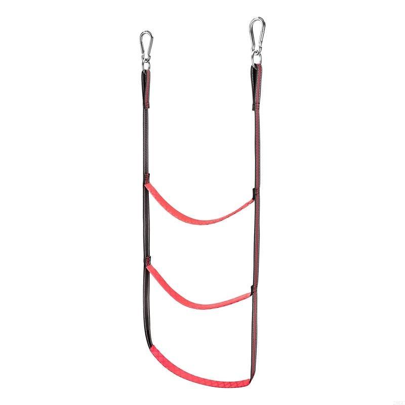 28GC 3/4/5 Steps Folding Rope Ladder Boat Marine Yacht Gunwale Cleat Boarding Steps