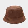 New Women Fall Winter Classic Corduroy Bucket Hat Outdoor Panama Harajuku Fishing Bucket Hats for Female Male Unisex Casual Cap