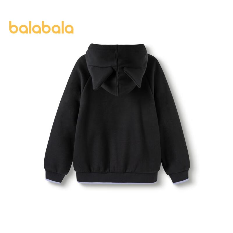 Balabala Girls  Plush Lined Hooded Sweatshirt 130