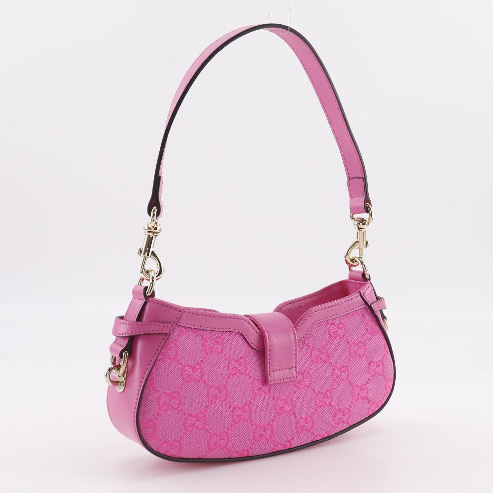 GUCCI Moonside Mini Shoulder Shoulder Bag 786035 pink GG canvas Women Used