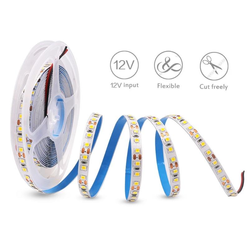 IP65 Wasserdichter 2835 LED-Streifen 5M 12V, 300LED Flexibles Bandlicht, Weiß Warmweiß Blau Grün Rot für Heimdekoration