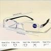 3pcs Stylish Rimless Reading Glasses Frameless Fashionable Presbyopic Readers for Men Women