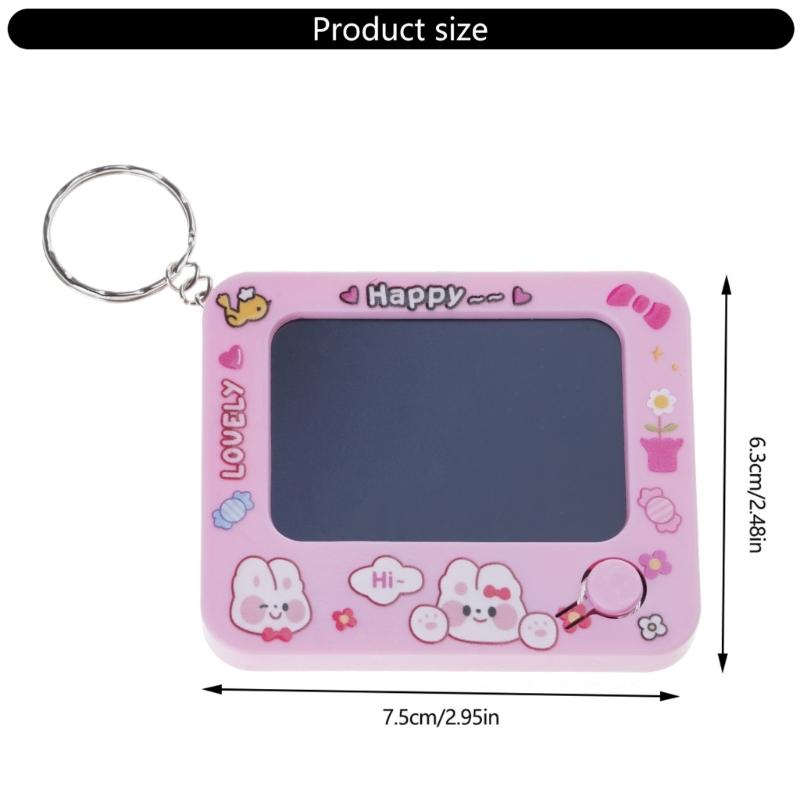 Portable Erasable Board Miniature Doodles Keychain for Artists Schoolbag Pendant Painting Keyring Accessory