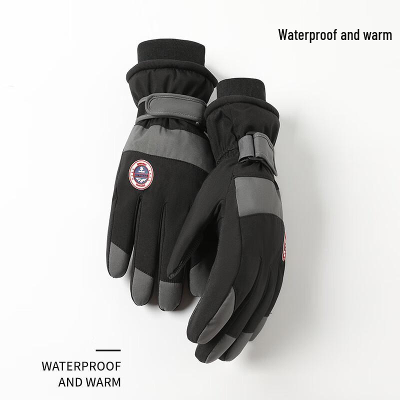 Longchan Men s Waterproof Anti-slip Winter Ski Gloves