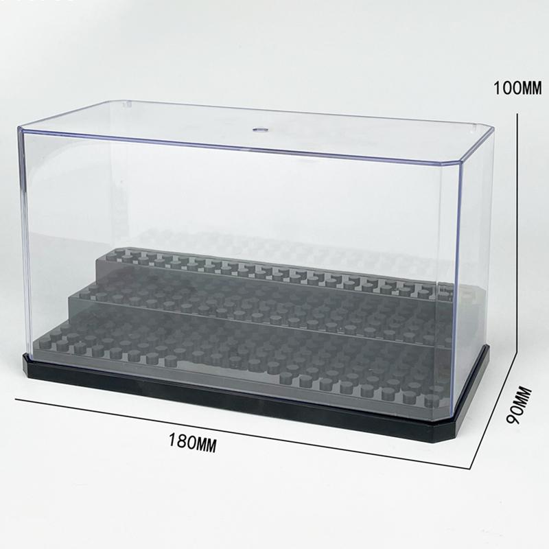 Display Box Container Dustproof Transparent Cover Accessory Base Set City Diy Model Construction Blocks Blocks Plaything For Kids Gift