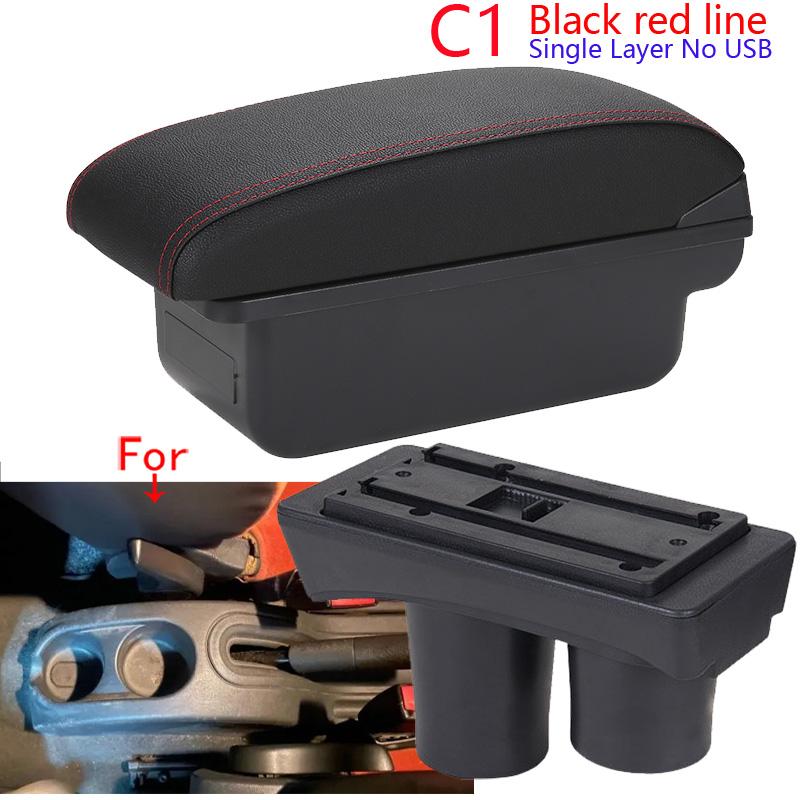 For Citroen C2 Armrest Box For Citroen C3 C2 Car Armrest Storage Box Cup Holder Modification Accessorissories