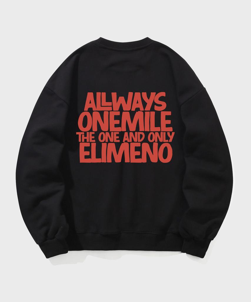 ELIMENO El Oao Oversized Sweatshirt Black (Orange)