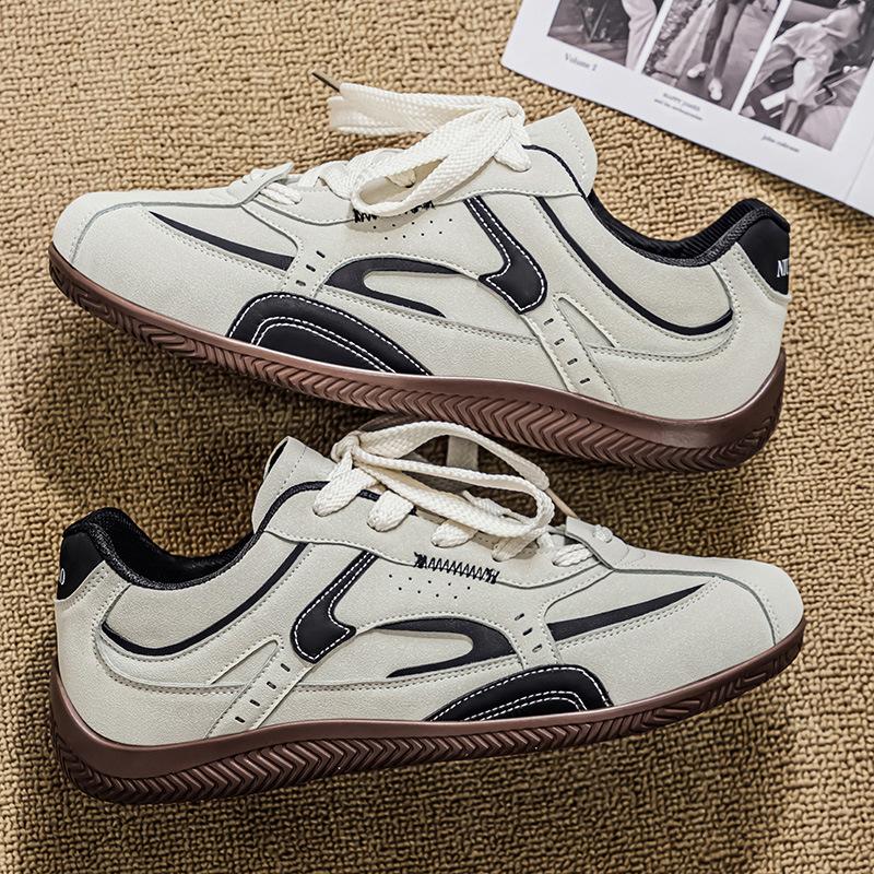 Autumn new color matching fashionable breathable casual board shoes retro lightweight moral training versatile lace-up men's shoes