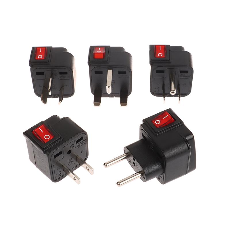 Univerzální americký US evropský UK EU AU cestovní elektrický adaptér zástrčky 10A/13A 250V elektrická zásuvka s vypínačem