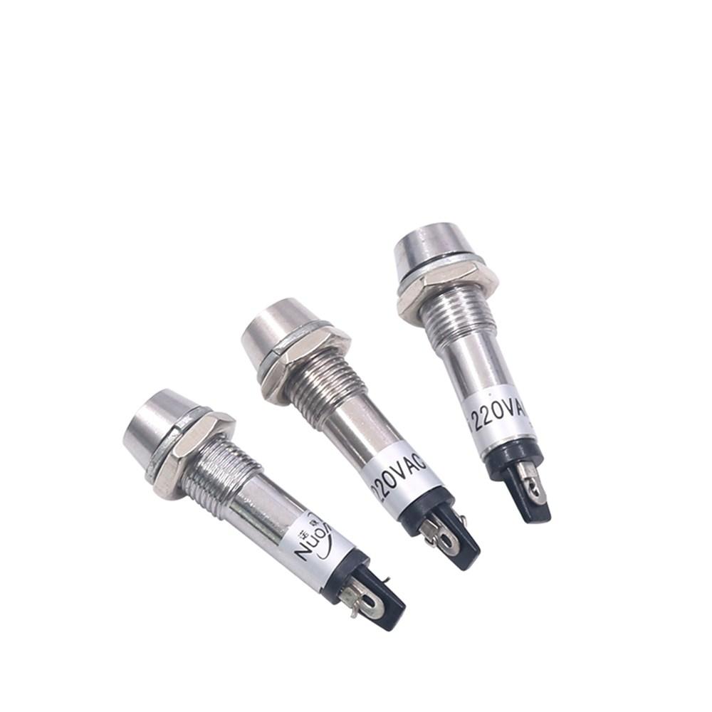 10Pcs Panel 8mm Mounting Red Green Yellow Indicator Light Indication LED Signal Lamp  DC24V XD8-1