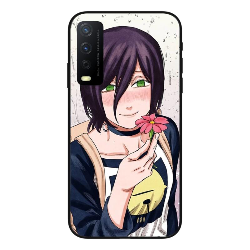 

Чехол для телефона Reze Chainsaw Man с аниме для VIVO Y95 Y93 Y31 Y20 V19 V17 V15 Pro X60 NEX, мягкий черный чехол для телефона VIVO Y21s