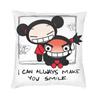 Pucca Modern Throw Pillow Cover Home Decorative Cartoon Character Cushion Case Double-Sided Printing Outdoor Cushion Pillowcases