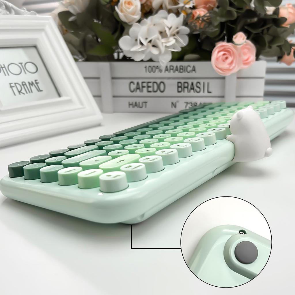 Mofi  Dual - Mode Wireless Bluetooth Keyboard: USB - Enabled, with Mechanical - Feel, for Mobile Phones  Anni