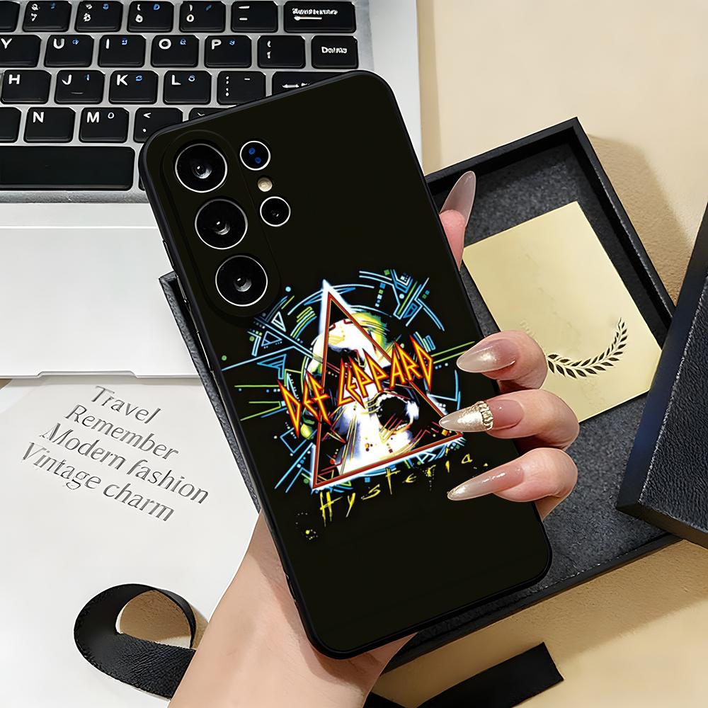 Hot Rock Band D-Def Leppard Phone Case For Samsung S26 S25 S24 FE S23 S22 S21 Plus S20 Ultra Note20Ultra Black Soft Shell