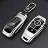 OQA4   Car Key Case Cover for Mercedes Benz C S A Class W206 W223 S350 C260 C300 S400 S450 S480 S500 Smart Key Holder Keychain