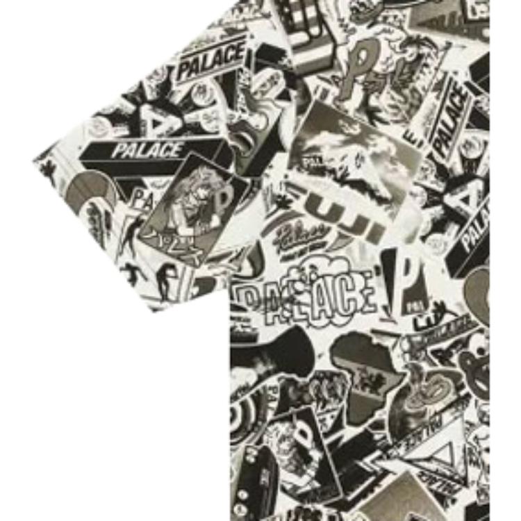 Palace FW21 Sticker Pack T-Shirt Unisex T-Shirt Schwarz Weiß Grau PAL-FW21-489