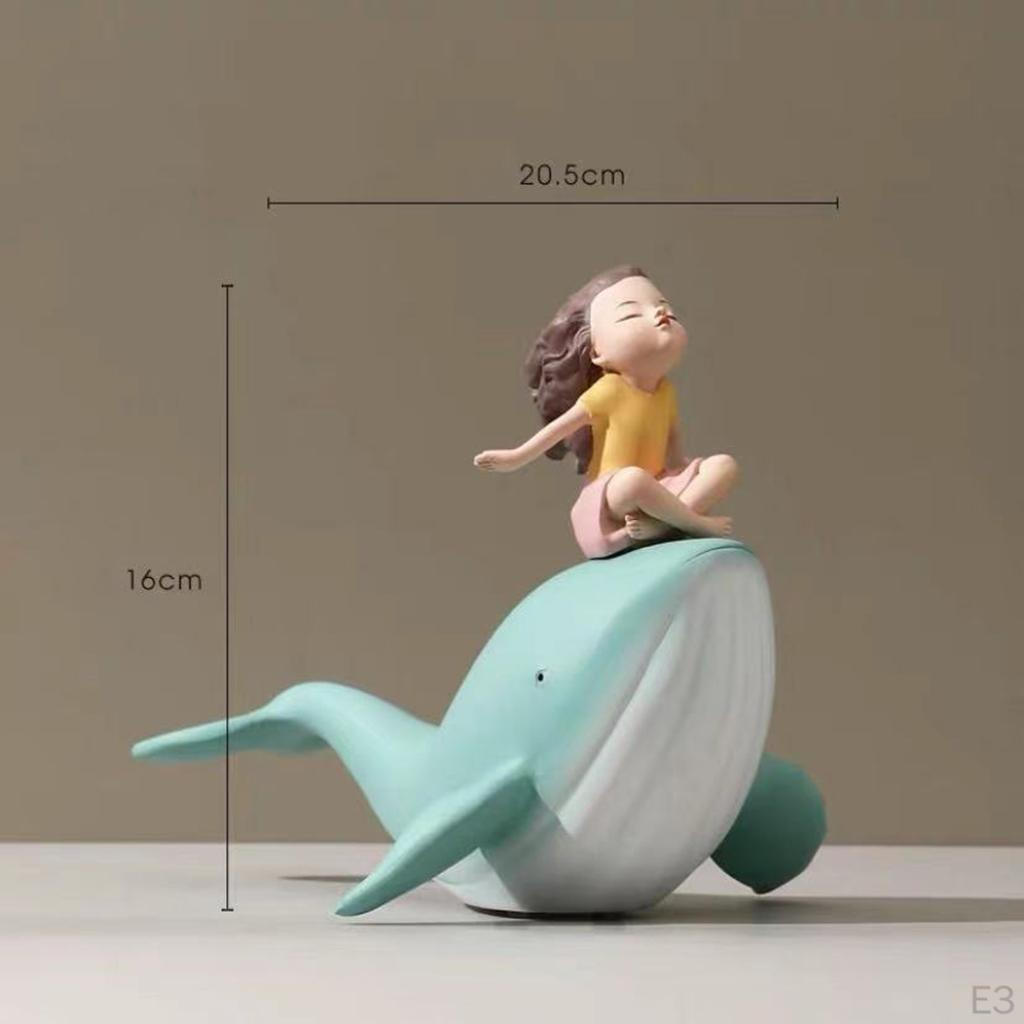 and Figurine Statues Sculpture Resin Sea Animal Home Desktop Ornament Gift Office
